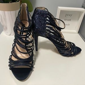 INC METALLIC BEADED SHOE SIZE 9.5